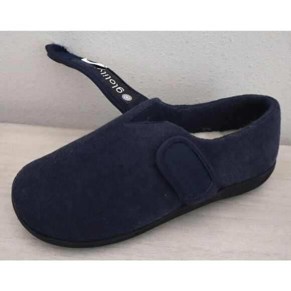 Glolily WMN Sz 10M Navy Kelly Faux Shearling Lined Indoor/Outdoor Comfy Slippers - Picture 11 of 16